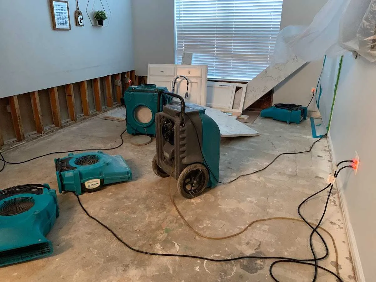 Dehumidifier in flood-cut room for Water Extraction & Removal in Sidney